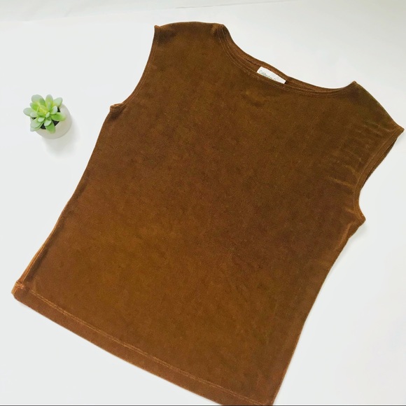 Coldwater Creek Tank Gold Brown - Picture 2 of 5